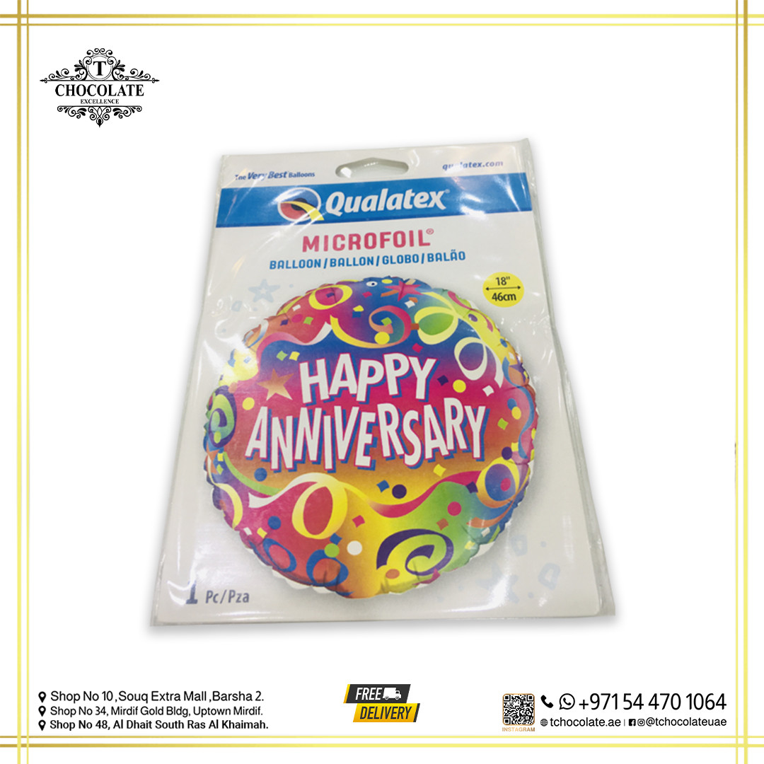 Anniversary Helium Foil Balloon