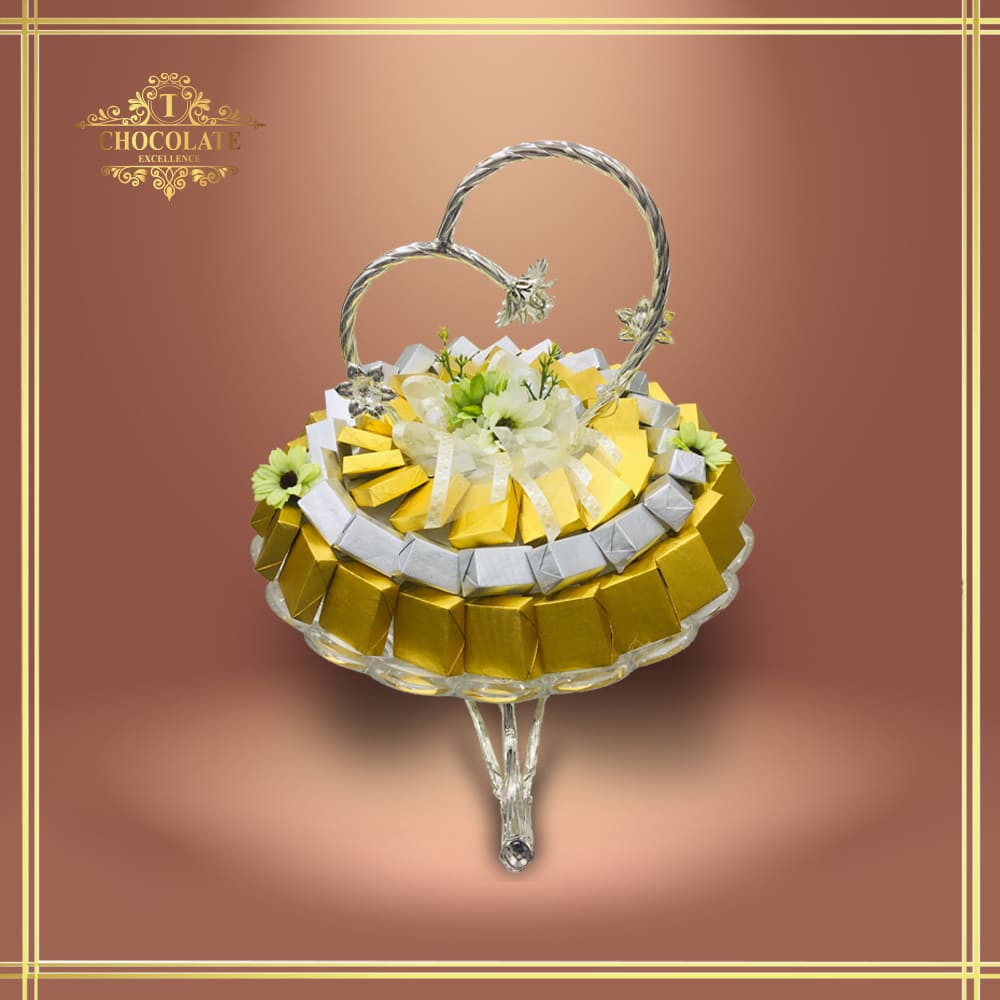 Heart Shape Chocolate Tray Arrangement Z565