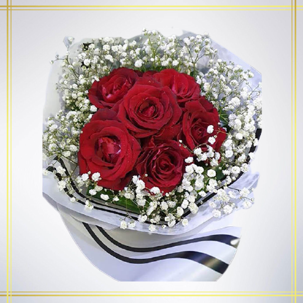 6 PCS roses – Red