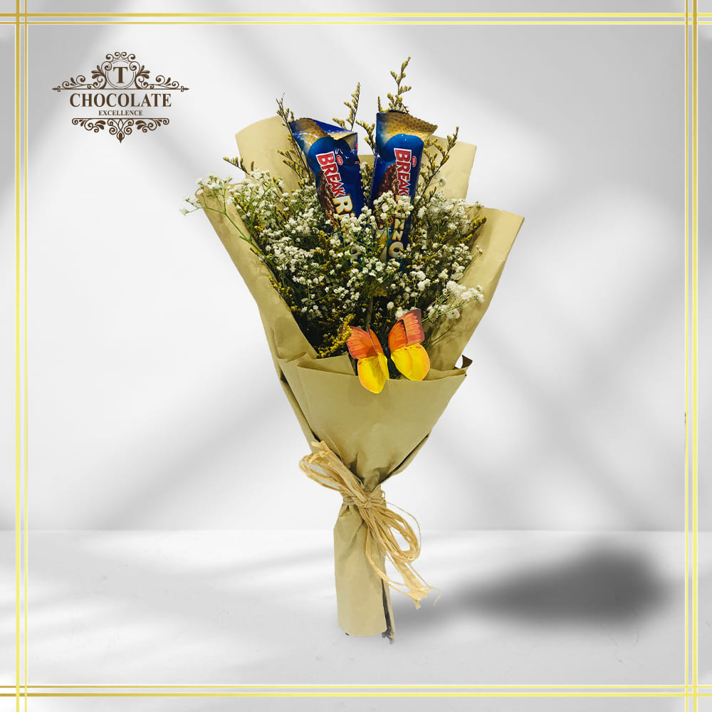 Dried And Fresh – Flower Bouquet With Chocolates