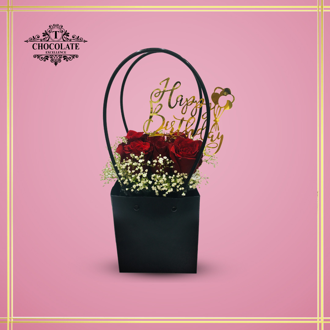 Small Gift Bouquet With Birthday Stick