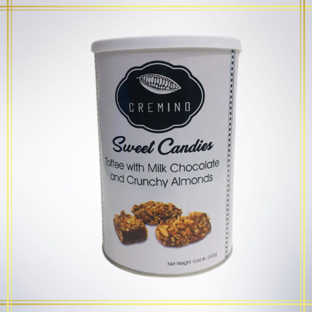 Tofee With Milk Chocolate And Crunchy Almonds